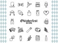 Bundle of twenty two oktoberfest set icons