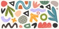 Bundle of vector colorful hand drawn various organic shapes,doodles,elements and textures