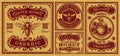 A bundle of vintage honey labels