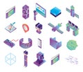 bundle of virtual reality technology icons