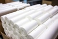 bundled filter paper ready for packaging