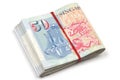 A bundled up stack of singapore dollars Royalty Free Stock Photo