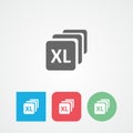 Bundles flat vector icon. Size. Extra large. Large