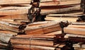 Bundles of Hardwood Lumber