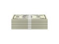 Bundles of paper money isolated isometric icon