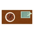 Bundt cake icon isometric vector. Chocolate bundt cake on countertop with sink