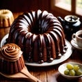 Bundt Cake , traditional popular sweet dessert cake