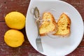 Bundt lemon cake Royalty Free Stock Photo