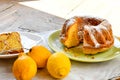 Bundt lemon cake Royalty Free Stock Photo