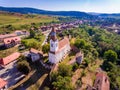 Bunesti Fortified Church in the Saxon Village Bunesti Transylvania Romania Royalty Free Stock Photo