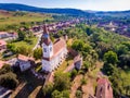 Bunesti Fortified Church in the Saxon Village Bunesti Transylvania Romania Royalty Free Stock Photo