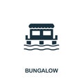 Bungalow vector icon symbol. Creative sign from buildings icons collection. Filled flat Bungalow icon for computer and mobile