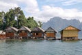 Bungalow middle of the river and Mountain