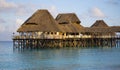 Bungalow on the water. Village Kendwa. Zanzibar island. Africa Royalty Free Stock Photo