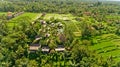 Bungalows in the jungle. Royalty Free Stock Photo