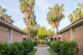 Bungalows lined with palm trees of Campofelice