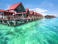 Bungalows on Mabul Island, Sabah, Malaysia