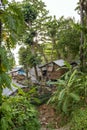 Bungalows among the palm trees of the Ao Sane jungle Royalty Free Stock Photo