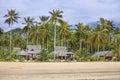 Bungalows on a tropical beach.