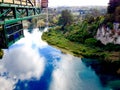 Bungee bungy jumping platform over Waikato River, Taupo, New Zealand