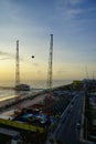 Daytona beach bungee-cord thrill ride Royalty Free Stock Photo