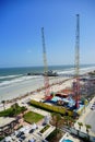 Daytona beach bungee-cord thrill ride Royalty Free Stock Photo