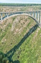 Bungee jumper at Bloukrans Bridge Royalty Free Stock Photo