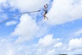 Bungee Jumper Sky Fun Royalty Free Stock Photo