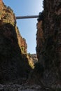 Bungee jumping bridge at Aradena gorge, island of Crete