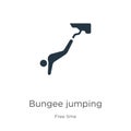 Bungee jumping icon vector. Trendy flat bungee jumping icon from free time collection isolated on white background. Vector Royalty Free Stock Photo