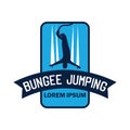 Bungee jumping logo with text space for your slogan / tag line