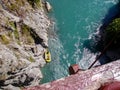 Bungee jumping at most popular site. Its locate at the Kawarau Gorge Suspension Bridge