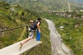 Bungee Jumping Sequence Royalty Free Stock Photo