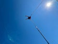 Bungee jumps, extreme and fun sport Royalty Free Stock Photo