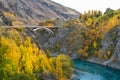 Bungy Jumping into Kawarau river Royalty Free Stock Photo