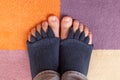 Bunion, hallux valgus. Separator socks Royalty Free Stock Photo