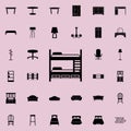bunk bed icon. Furniture icons universal set for web and mobile
