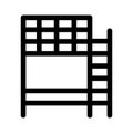 Bunk bed icon or logo isolated sign symbol vector illustration Royalty Free Stock Photo
