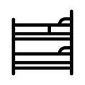 Bunk bed icon or logo isolated sign symbol vector illustration Royalty Free Stock Photo