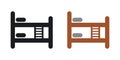 Bunk bed icon vector Royalty Free Stock Photo