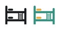 Bunk bed icon vector Royalty Free Stock Photo