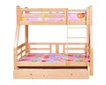 Bunk bed isolated over white with path