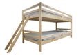 Bunk bed and mattress isolated