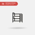 Bunk Bed Simple vector icon. Illustration symbol design template for web mobile UI element. Perfect color modern pictogram on Royalty Free Stock Photo