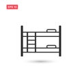 Bunk Bed vector icon design isolated 2