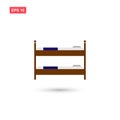 Bunk Bed vector icon design isolated