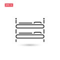 Bunk Bed vector icon design isolated 3