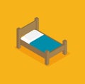 Bunk bed vector illustration in isometric design