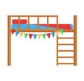 Bunk bed vector illustration.