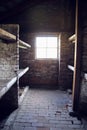 Interior of a prisoner barrack, Auschwitz Birkenau concentration camp, Poland